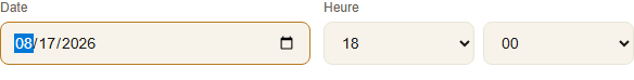 Date and Time fields