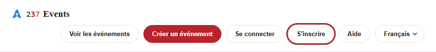 Sign up button in the top navigation